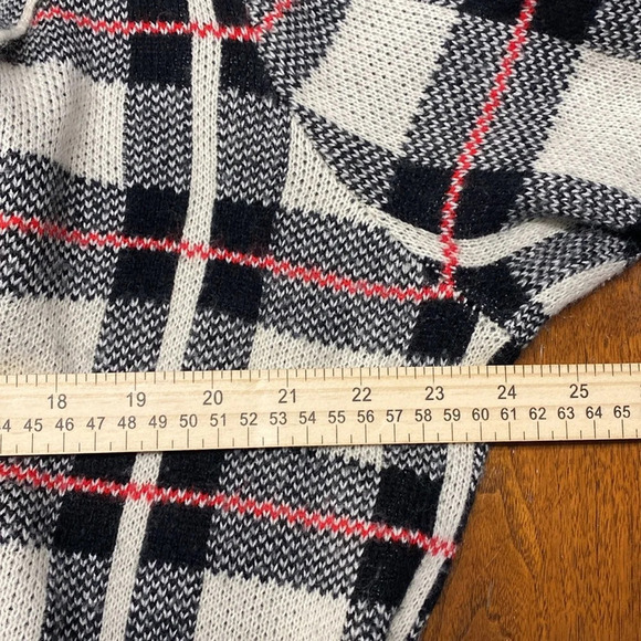 NY Collection Women's Plaid Long Cardigan Sweater Size 2X Black, Red and Beige‎ - Picture 4 of 7